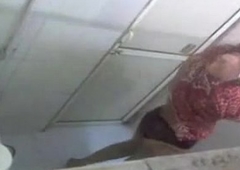 Indian Hot Aunt Bath Captured through bathroom ventilator window - Wowmoyback
