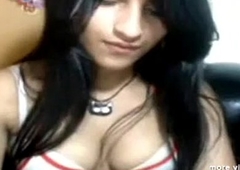 Indian College Desi Girl Performing painless Camgirl for Extra money - indiansexygfs free porno video