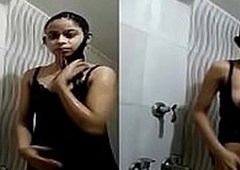 Indian desi school girl nude bathing in front of camera