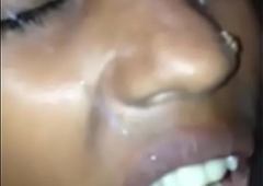 Desi tamil girl taking cumshot in mouth