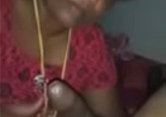 Indian maid giving blowjob to owner