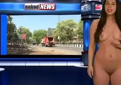 Naked girl talking about India's air pollution