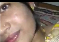Indian Hot Beautiful newly married go steady with allow her husband to boob pressing - Wowmoyback