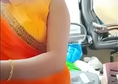 Swathi naidu swapping saree by showing boobs,body parts and getting available for shoot part-3