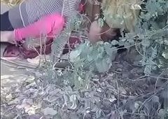 Desi Indian housewife fucked outdoors