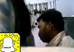 Indian shop owner sucks his staff big tits