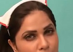 Indian off colour nurse comely