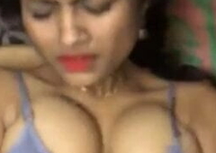 Sheela Delhi, real sex India, blue bra, big boobs, cowgirl
