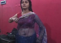 Sexy Desi With Deep Navel and Breast