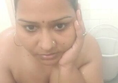 Horny Desi Bhabhi Bathing and Masturbating