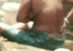 Bathing showing boobs, desi boobs