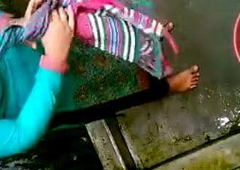 Indian village girl bathing – Hot
