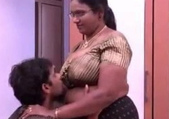 aunty’s heavy boobs in private room