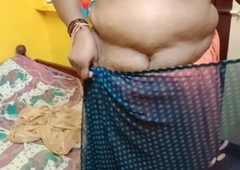 Tamil aunty waverings saree