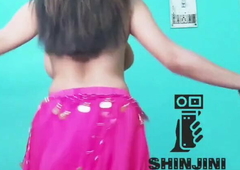 Indian model Shinjini does topless dance Arab style