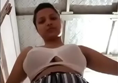 Indian main open her bra with an increment of identically big boobs