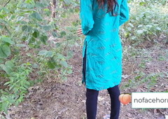 Indian Blue Legal age teenager Pissing plus showing her ass in the jungle