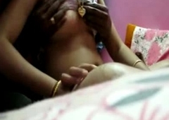 Indian Young Housewife undressed and boob rub down by her youthful devar at bed - Wowmoyback