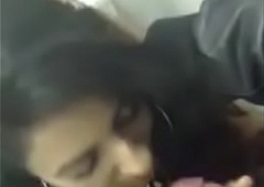 Indian sexy girl giving blowjob to boyfriend Jizz flow facial