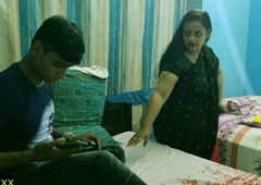 Indian teen boy fucking his sexy hot bhabhi secretly at home