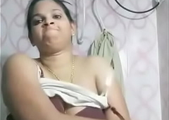 Big boob chick on video call with darling part 2