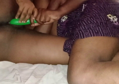 Hubby helps me as far as something sleep. Homemade sex-toy masturbation video with squirting