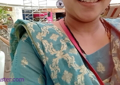 Sangeeta goes to mall unisex toilet and gets horny while pissing and farting (Telugu audio)