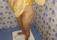 Nepali step sister-in-law urinating while standing