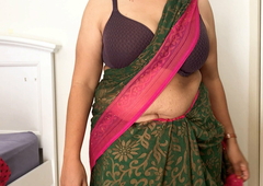Chap-fallen Indian Comprehensive Stripping Elsewhere Saree to Panty