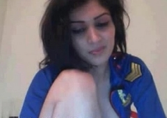 indian spoil on live sex chat with big vibrator masturbating