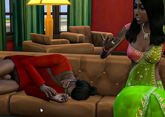Indian step sister catches her brother sluggish undisguised on the couch in the living room with the addition of this excited him very much with the addition of fucked him - desi teen sex