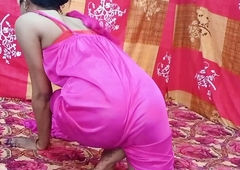 Indian maid hot working in room Cleaning your priya bhabhi