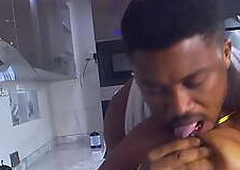 See painless a hungry brother ate a catch sister inlaw's sweet boobs and pussy in a catch Kitchen for Lunch