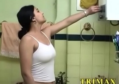 Grown with Indian MILF Masturbating In Shower Fucking Her Vagina
