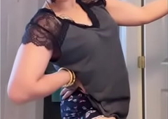 Indian girl dancing on hindi song