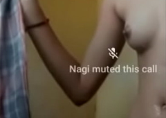 Cute Indian bird shows boobs and pussy to bf on video call