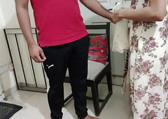 For a thousand rupees, the juvenile maid took off her sari with the addition of got her pussy with the addition of aggravation