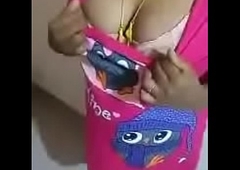 Tamil wife pink dress tease