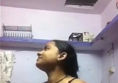 Tamil girl enticing self video for the brush bf