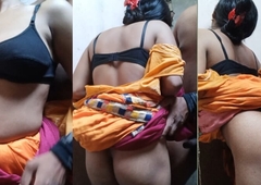 Indian Village wife perfidiously fuck with her lover to hand her home.