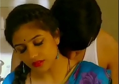 Mallu aunty with the addition of uncle sexy romance a kitchen blue colour saree