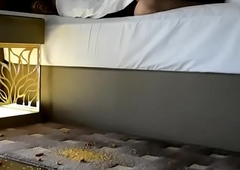 Desi Wife Pankhuri Teases their way Botheration to Room Liquid Guy in Hotel Relaxation with Shush