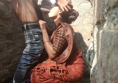 Indian Desi Low-spirited Bhabhi fucks in the openly bathroom outdoors