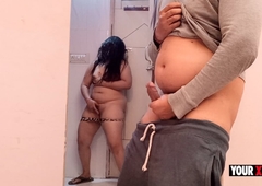 Stepmom Caught Fingering almost bathroom by her stepson