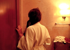 A sexy wife is drilled hard by their way husband in the bathroom