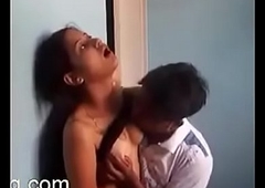 desi hot school gf together with bf sucking boobs, kissing