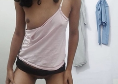 Desi Schoolgirl Simran bathroom fingering hairy pussy with orgasm leaked viral video