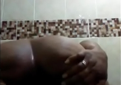 South India thick aunty in bathroom cleft her vagina and asshole to show her friend