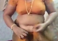 Cheating desi chubby aunty in saree strip be incumbent on boyfriend