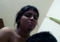 Desi Bangla couple hawt copulation in room together with taking self video